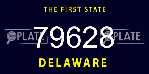 79628 Delaware License Plate