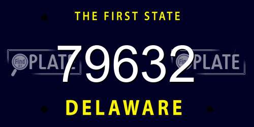 79632 Delaware License Plate