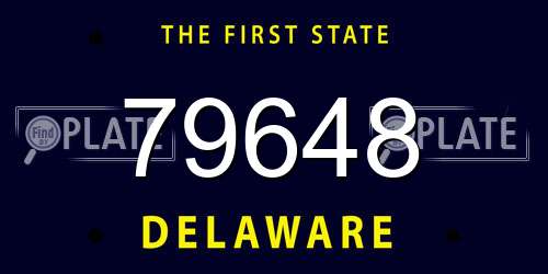 79648 Delaware License Plate