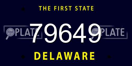 79649 Delaware License Plate