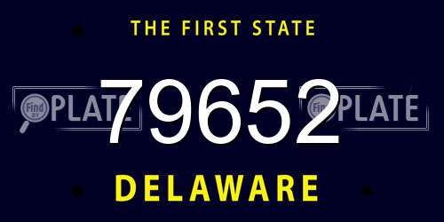 79652 Delaware License Plate