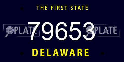 79653 Delaware License Plate