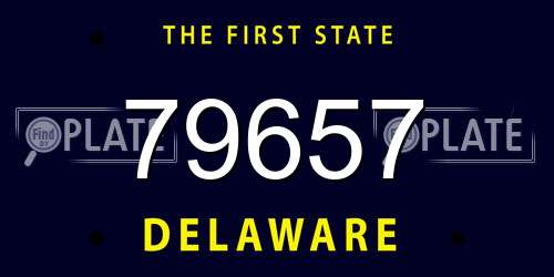 79657 Delaware License Plate