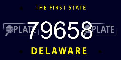 79658 Delaware License Plate