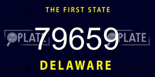 79659 Delaware License Plate