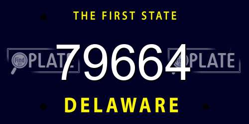 79664 Delaware License Plate