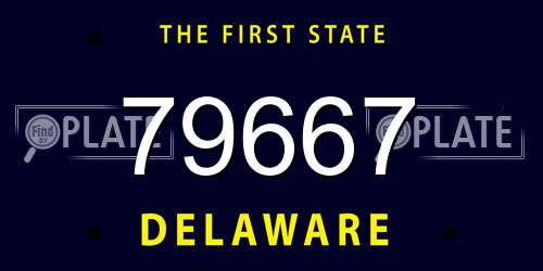 79667 Delaware License Plate