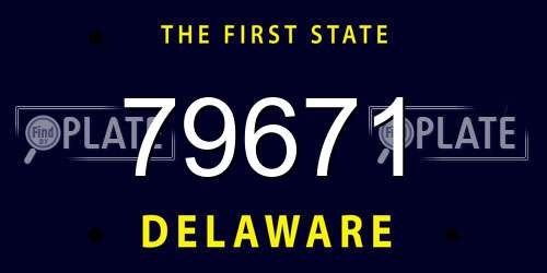 79671 Delaware License Plate