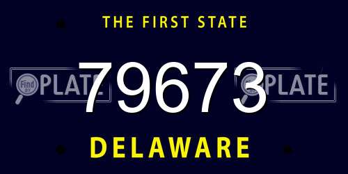79673 Delaware License Plate