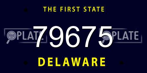 79675 Delaware License Plate