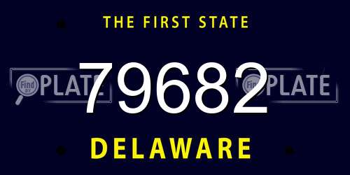 79682 Delaware License Plate