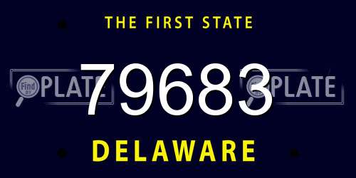 79683 Delaware License Plate