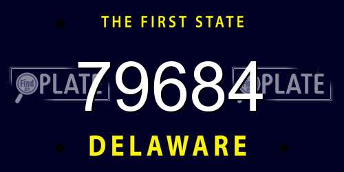 79684 Delaware License Plate