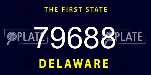 79688 Delaware License Plate