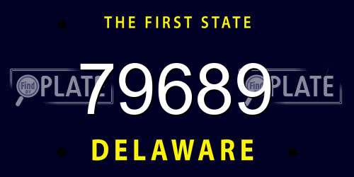 79689 Delaware License Plate