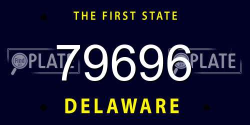 79696 Delaware License Plate