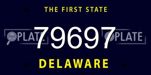 79697 Delaware License Plate