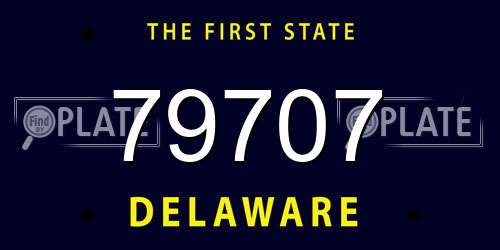 79707 Delaware License Plate