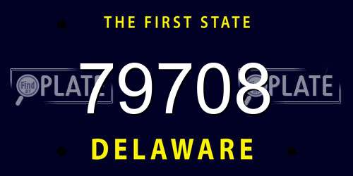 79708 Delaware License Plate