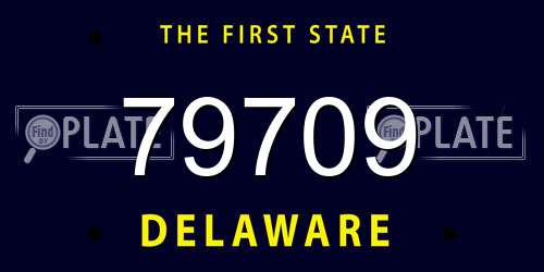 79709 Delaware License Plate