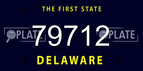 79712 Delaware License Plate