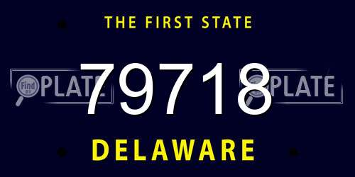 79718 Delaware License Plate