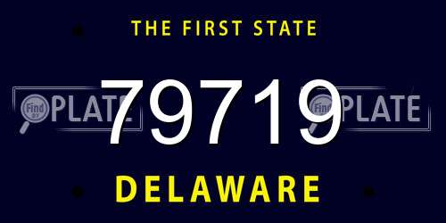 79719 Delaware License Plate