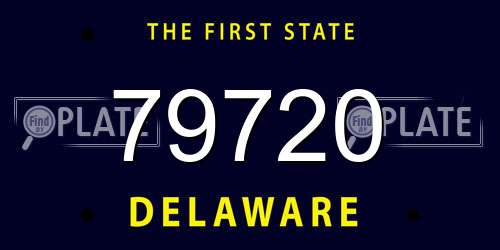 79720 Delaware License Plate