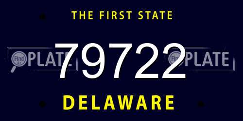 79722 Delaware License Plate