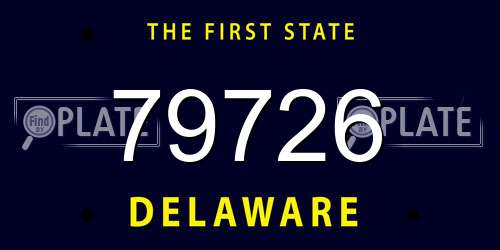 79726 Delaware License Plate