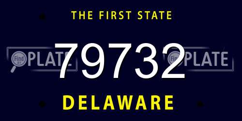 79732 Delaware License Plate