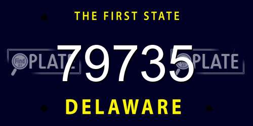 79735 Delaware License Plate