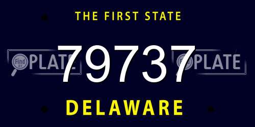 79737 Delaware License Plate