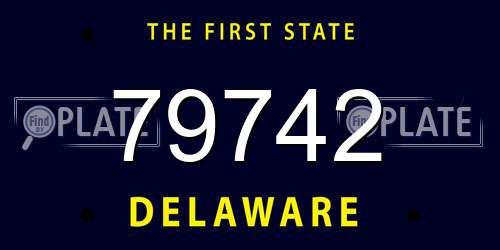 79742 Delaware License Plate