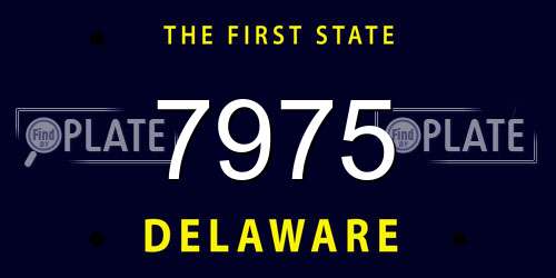 7975 Delaware License Plate