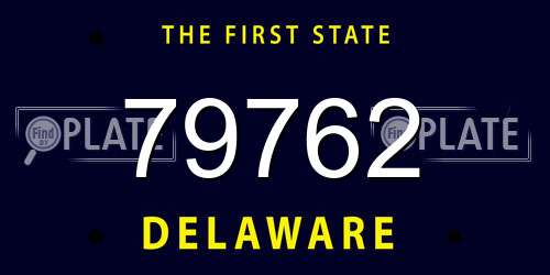 79762 Delaware License Plate