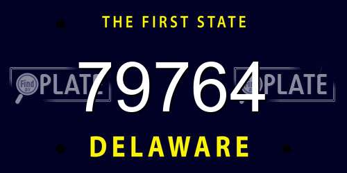 79764 Delaware License Plate