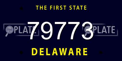 79773 Delaware License Plate