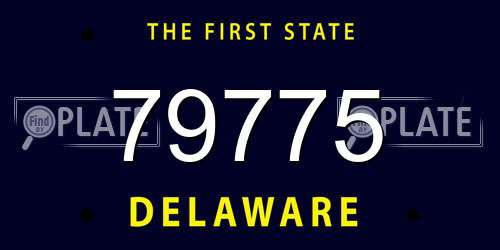 79775 Delaware License Plate