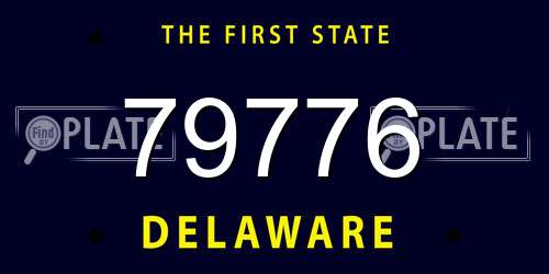 79776 Delaware License Plate
