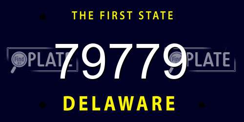 79779 Delaware License Plate