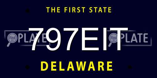 797EIT Delaware License Plate