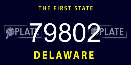 79802 Delaware License Plate