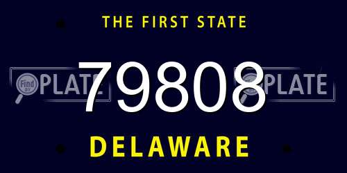 79808 Delaware License Plate