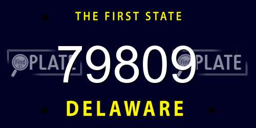 79809 Delaware License Plate