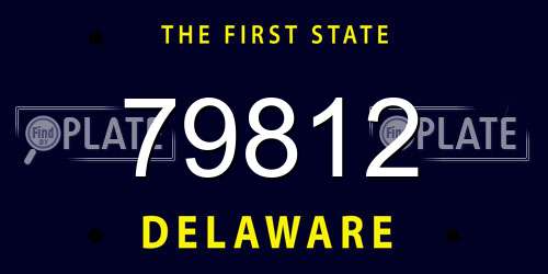 79812 Delaware License Plate