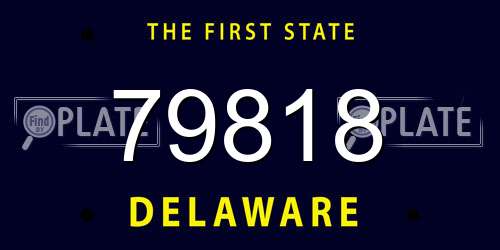 79818 Delaware License Plate