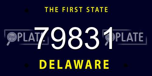 79831 Delaware License Plate