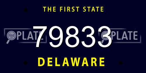 79833 Delaware License Plate