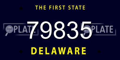 79835 Delaware License Plate